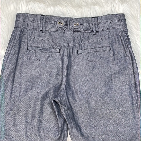 Anthropologie Elevenese 100% cotton blue wide pant Sz 2 - Picture 7 of 8